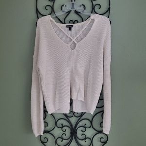 Criss cross front sweater